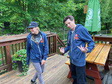 Load image into Gallery viewer, Blue Full-Zip Long Trail Brewing Co. Hoodie