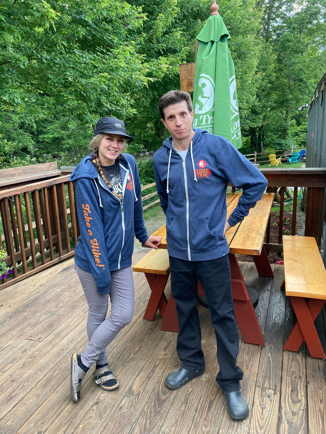 Blue Full-Zip Long Trail Brewing Co. Hoodie