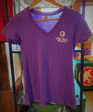 Load image into Gallery viewer, Women&#39;s Purple Bonfire V-Neck T-Shirt
