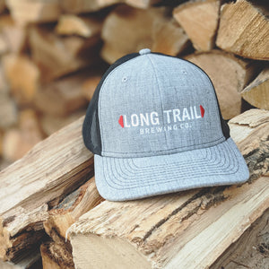 Long Trail Gray/Black Trucker Hat with Hiker Embroidery